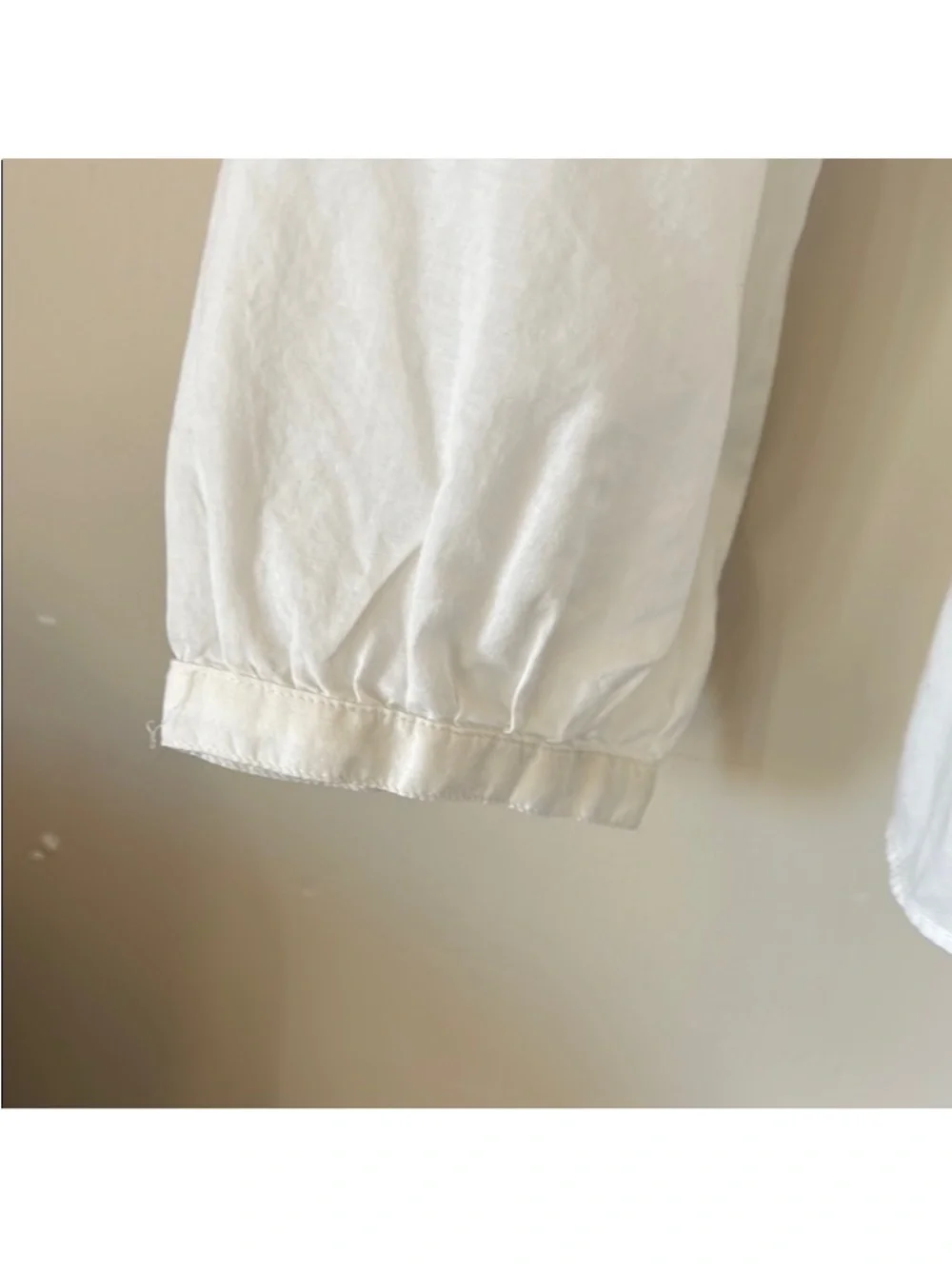 GAP White Embroidered Tie-Front Wrap Blouse - Picture 5 of 8